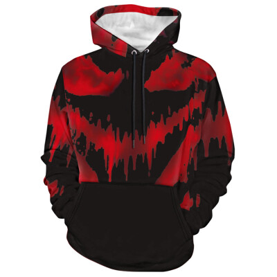 

Kangaroo Pocket Splatter Print Hoodie