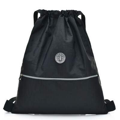

Drawing rope shoulder bag for men&women general purpose simple outdoor travel backpack waterproof portable sports fitness bag
