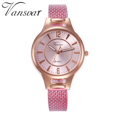 

RM Vansvar Fashion Temperament Women Silicone Strap Colorful Dial Quartz Watch