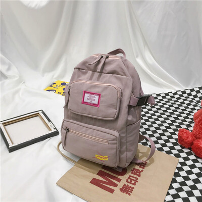 

Gu Gu Gan Girlsschoolbag Female Korean version Sen Department Canvas Campus Backpack Female Ins Students Backpack Tide