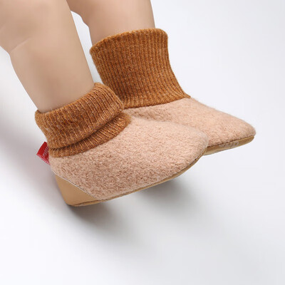 

2018 New Autumn Winter Baby Boys Girls Cotton Casual Shoes First Walkers Newborn Cute Anti-slip Soft Soled Walking Shoe Plush Sn