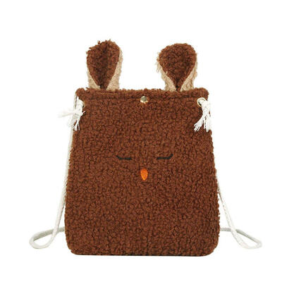 

Lambs Wool Cute Rabbit Ears Messenger Bag Women Crossbdoy Shoulder Handbags