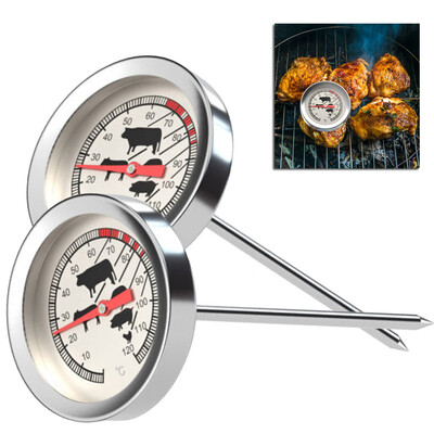 

BBQ Barbecue Thermometer Gauge 0-120℃ Smoker Grill Temperature Stainless Steel