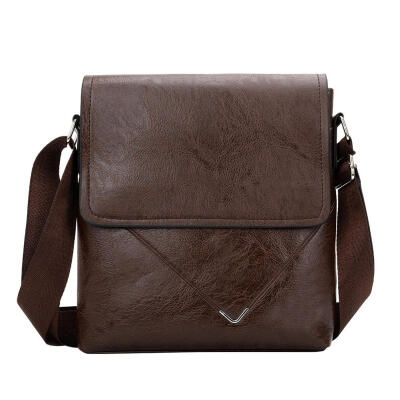 

Mens PU Leather Messenger Bag Casual Satchel Male Crossbody Shoulder Bags