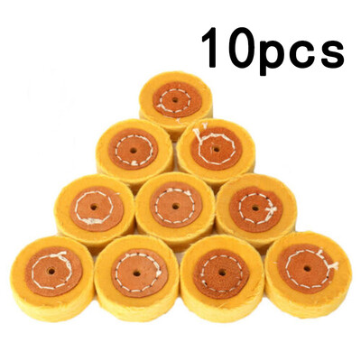 

2 Inch Yellow Cloth Polishing Wheel Cotton Buffing Pad For Jewelry Metal 10Pcs