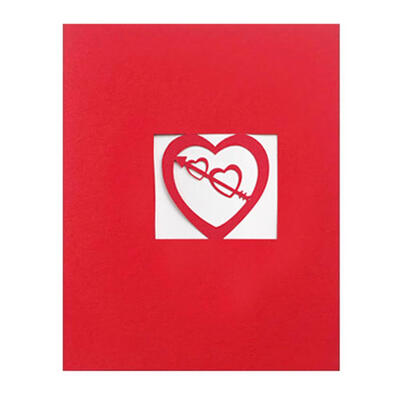 

3D Pop Up Card Love Heart Valentine Greeting Card Wedding Blessing Postcard