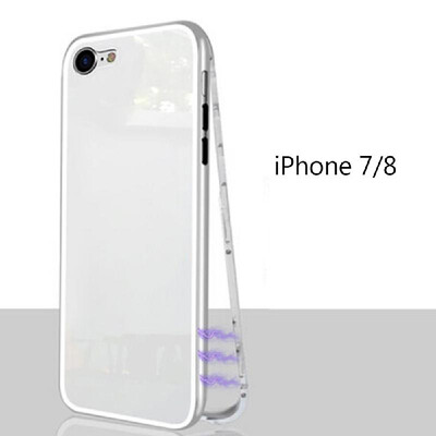 

Magneto Magnetic Adsorption Case Clear Tempered Glass Red Clear i-phone XR