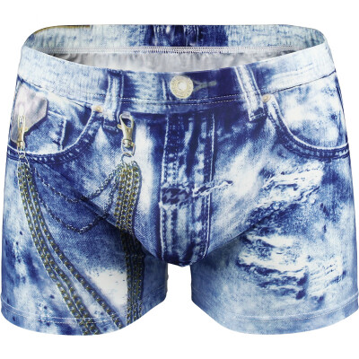 

Mens Casual Printed Slim Fit Knickers Bulge Pouch Mid Rise Shorts Boxer Briefs