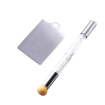 

Double Side Nail Art Polish Brush Sponge Stamper Blooming Pen Manicure Set