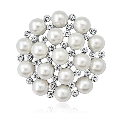 

Beauty Imitation Pearl And Flower Women Brooch Wedding Pin