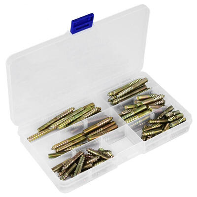 

Greensen 90pcs M6 Dowel Screw Woodworking Furniture Connector Double Ended Screw Hanger Bolt