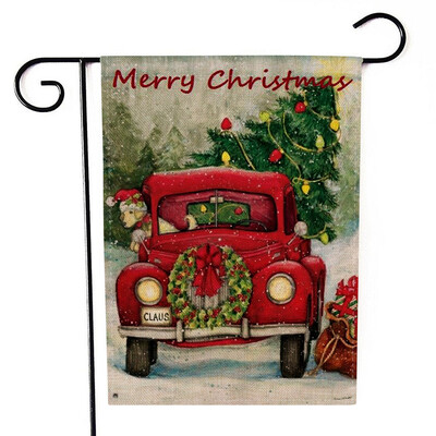 

Siaonvr Christmas Garden Flag Double Sided Banner Outdoor Lawn Decor Flag