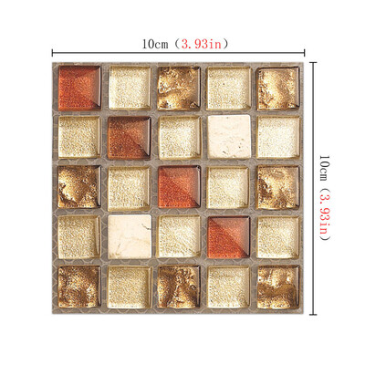 

Toponeto 20Pcs Self Adhesive Tile Floor Wall Decal Sticker DIY Kitchen Bathroom Decor
