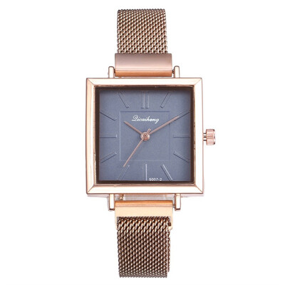 

Top Brand Women Bracelet Square Watch Contracted Leather Crystal Wristwatches Women Dress Ladies Quartz Clock Dropshiping