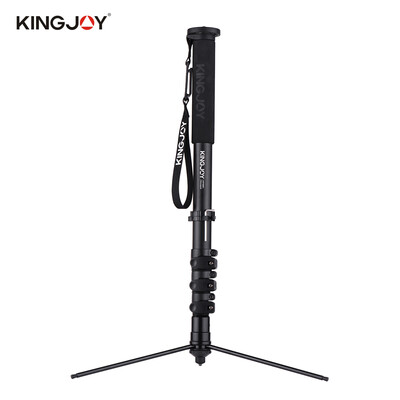 

KINGJOY MP408FL Photography Camera Monopod Tripod Aluminum Alloy 4-Section 605-1675cm Adjustable Height Max Load 15kg with 14