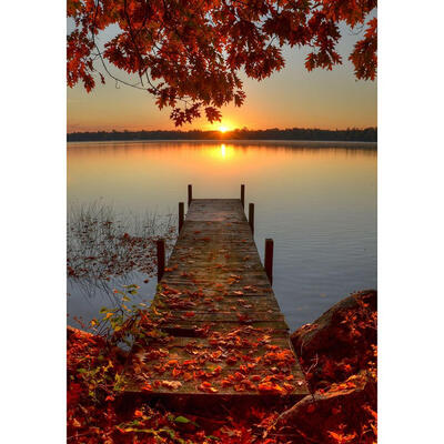 

5D DIY Full Drill Diamond Painting Autumn Leaves Cross Stitch Embroidery