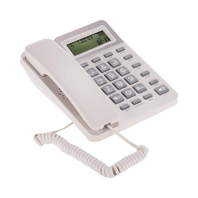

Desktop Corded Landline Phone Fixed Telephone with LCD Display Mute Pause Hold Flash Redial Hands Free Calculator Functions