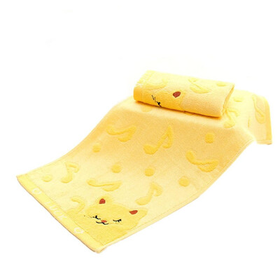 

Exquisite design Non-twisted Bamboo Fiber Music Cat Baby Wash Towels Spa Facial Bath Towel
