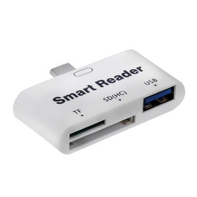 

Mini 3 in 1 Type-C Port USB30 OTG SDTF Extender Card Smart Reader Adapter