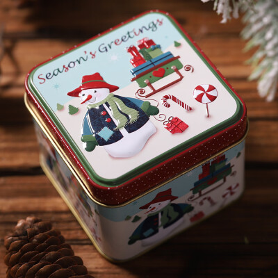 

Siaonvr Square Bump Candy Box Storage Iron Box Christmas Candy Cans ChildrenS Gift