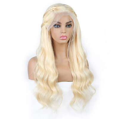 

Brazilian Blonde Wig Body Wave 44 Lace Closure Human Hair Wigs Blonde Color 613 Human Hair Lace Front Wigs Blonde Hair