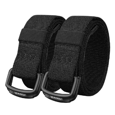 

2 Pack Men Women Belts 472 Inch Adjustable Webbing Belt for Camping Daily Casual