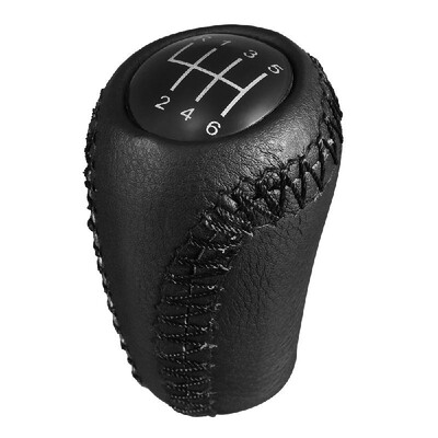 

Black Leather Gear Stick Shift Knob 6 Speed for Mazda 3 BK BL 5 CR CW 6 II GH
