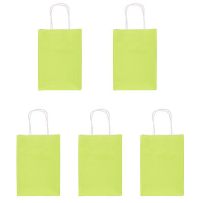 

5pcsset Multicolor Recyclable Kraft Paper Gift Handbag Bakery Package Bags