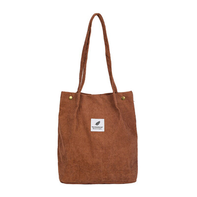 

Casual Large Capacity Corduroy Shopping Shoulder Bag Women Travel Tote Handbag