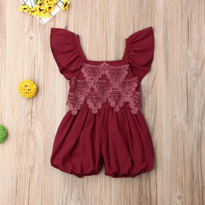 

Lace Newborn Infant Baby Girl Bodysuit Ruffle Romper Jumpsuit Clothes Outfits