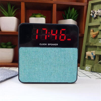 

T1 Fabric Wireless Portable Bluetooth Speaker W Alarm Clock Radio MP3 Player USB Speaker For Phone Computer