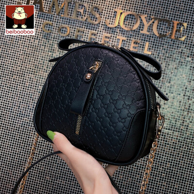 

Ins new small bag women 2019 new Korean fashion small round bag Lingge chain shoulder slung