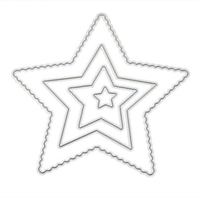 

4pcs Stars Metal Cutting Die Stencils DIY Embossing Scrapbooking Craft