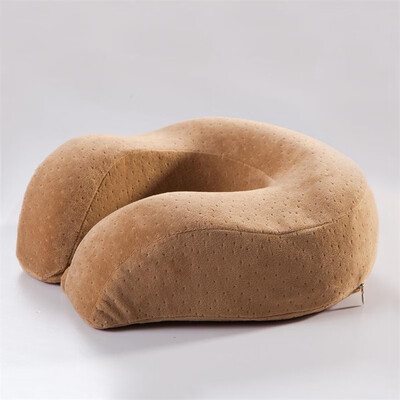 

New U Shaped Memory Foam Neck Pillows Soft Slow Rebound Space Travel Pillow Solid Neck Cervical Healthcare Bedding Free Shipping