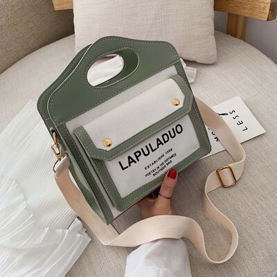 

Tailored Womens Fashion Rivet Patchwork Letter Colour Cover Retro Shoulder Bag Flap Bag