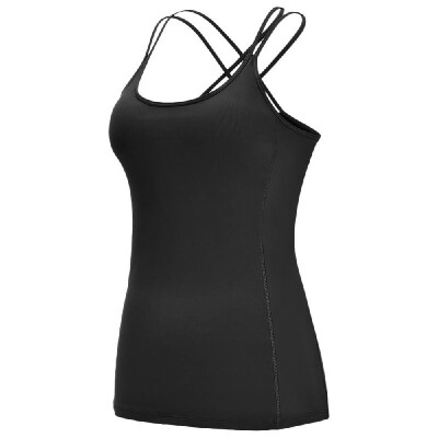 

Womens Yoga Shirt Open Back Tops Quick Drying Sports Bras Gym Sports Running Tank Top