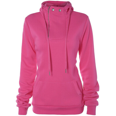 

Drawstring Zip Pocket Design Hoodie
