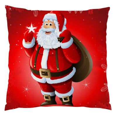 

Siaonvr Happy Christmas Cushion Cover Square Pillow Case Home Decor