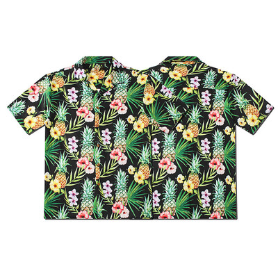 

Tailored Men Summer Fashion Lapel Fruit Print Short Sleeve Hawaiian Shirt Top Blouse