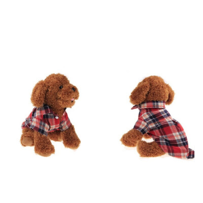 

England Style Dog Shirts Plaid Dog Clothes Blouse Tops Shirts Summer Autumn For Pet Puppy Dogs Cats Clothes