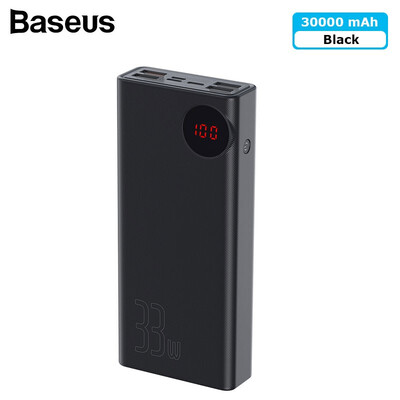 

Baseus 30000mAh 33W digital display power bank for Laptops with PS30 QC30 external battery charger for iPhoneHUAWEIXiaomi