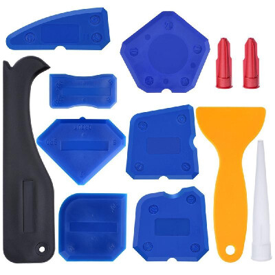 

12 Pieces Caulking Tool Kit Silicone Sealant Finishing Tool Grout Scraper Caulk Remover&Caulk Nozzle&Caulk Caps Blue