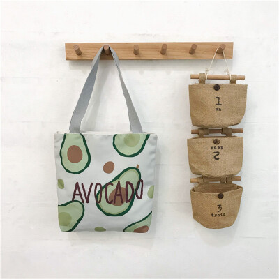 

Small bag female new Korean version of the contrast color diagonal canvas bag art small fresh student package tide