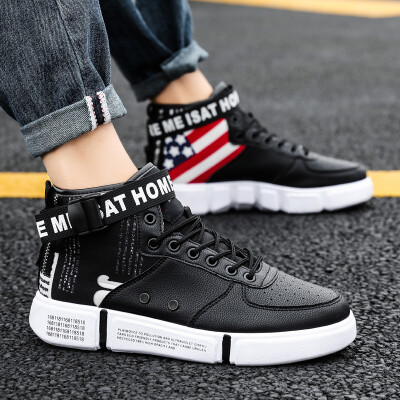 

summer mens shoes high-help Korean tide shoes autumn casual fashion lovers small white canvas skate shoes