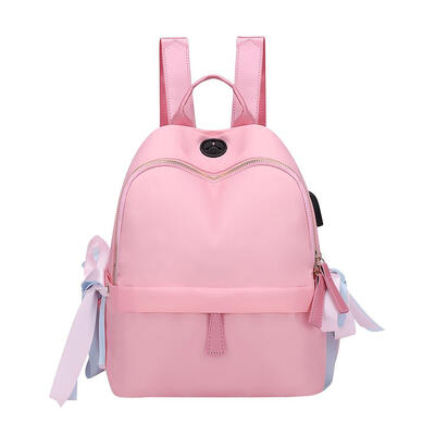 

Women Silk USB Charge Nylon Backpacks Travel Casual Shoulder School Handbag