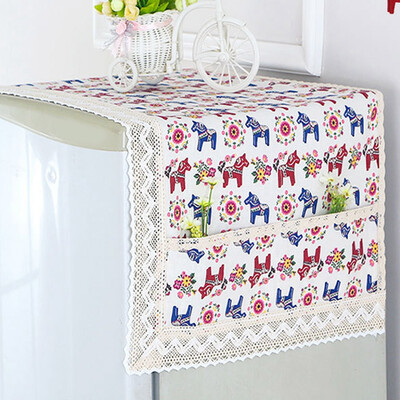 

Greensen Refrigerator Dustproof Lace Covers with Storage Bag Household Washing Machine Dust Cover