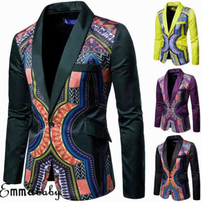 

Mens Stylish Luxury Casual Vintage Paisley Blazer Urbane Smart Coat Suit Jacket