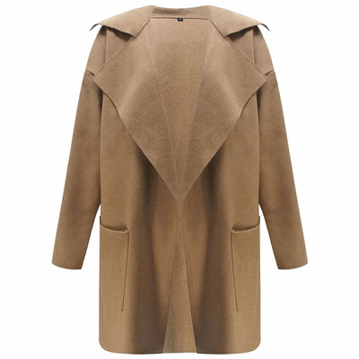 

Women Casual Coat Winter Warm Overcoat Long Outwear Cardigan Lapel Jacket SXL