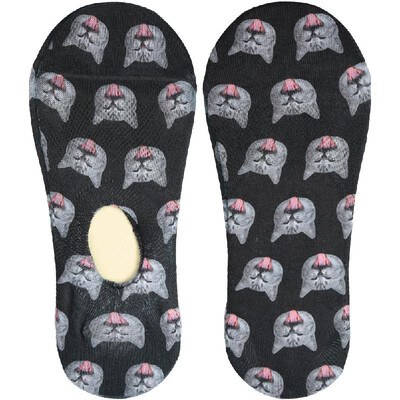 

New Women Casual Low Cut Socks Lovely Animal Print Breathable Non-Slip Design No-Show Liner Invisible Socks