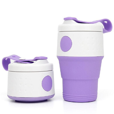 

Silicone Collapsible Cup 395ml Travel Coffee Mug for Camping Travel Hiking Picnic Office